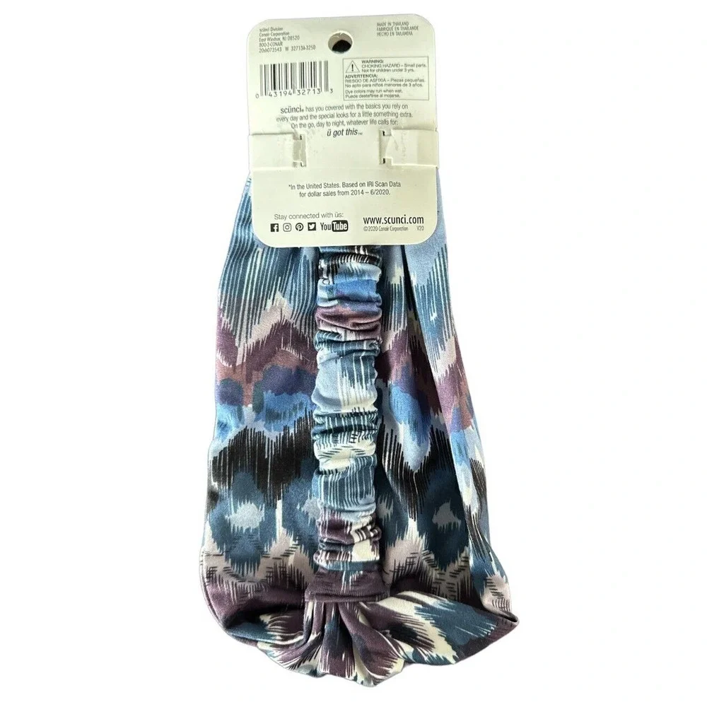 2 Pack Scunci, Everyday & Active, Printed Headwrap, Super Comfy